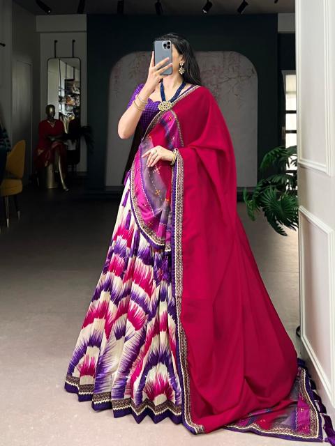 Artriddhs Dola silk D NO DEGITAL 15 Purple Party wear lehenga choli in Gujarat